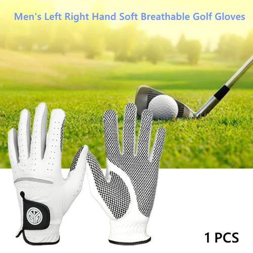 1Pc Breathable Sheepskin Golf Gloves Sport Anti-slip Men Left Right Hand Golfer Gloves