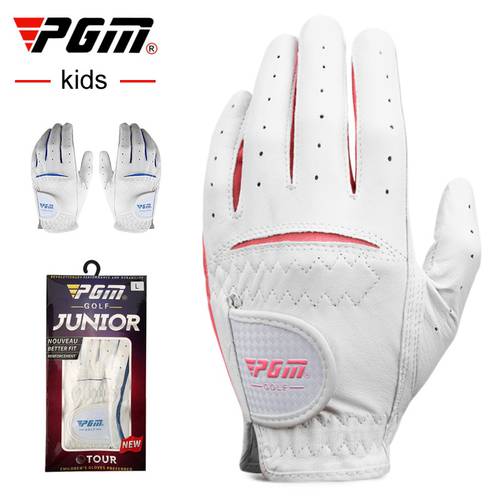 Golf Gloves Children Soft Breathable Left Hand Right Hand Lambskin Material With Anti-slip Granules Children Golf Gloves