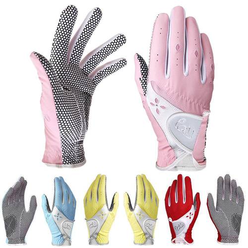 1 Pair Golf Women&39s Gloves Left Hand and Right Hand Non-slip Golf Gloves Ladies Breathable Outdoor Sports Gloves