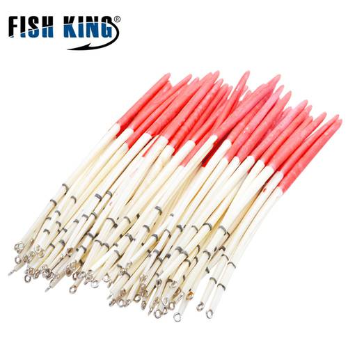 FISH KING 10pcs/lot 18cm Peacock Feather Float Fishing Float Bobber With Rings For Fishing Floating Floats Fishing Tackles
