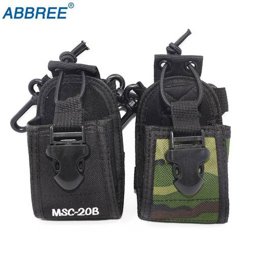 ABBREE MSC-20B Walkie Talkie Case Holder Pouch Bag For BaoFeng UV-5R BF-888S UV-82 Walkie Talkie TYT Wouuxn Two Way Radio