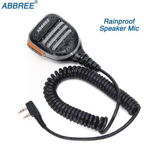 ABBREE AR-780 PTT Rainproof Shoulder Speaker Microphone for TYT Baofeng Two Way Radio UV-5R BF-888S UV-82 UV13 Pro Walkie Talkie