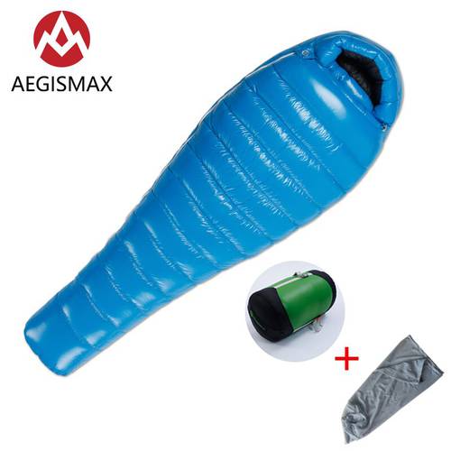 AEGISMAX Outdoor Camping D1 Series White Duck Down Mummy Adult Nylon Three-Season Ultralight Sleeping Bag