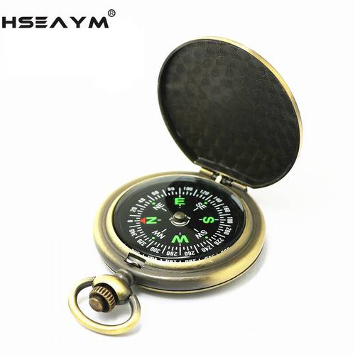 HSEAYM Pocket Watch Compass Zinc Alloy Compass New Arrived Hunting Camping Travel Hiking Car Handheld Pointing Guide Compass