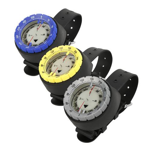 50M Underwater Compass Wristwatch Balanced Type Compass Waterproof Luminous Diving Compass for Diving Swimming Scuba