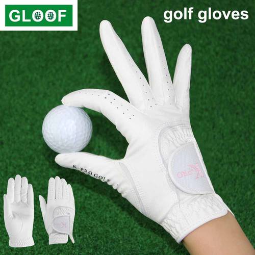 1Pair Women&39s Golf Gloves Microfiber Soft Fit Sport Grip Durable Gloves Anti-skid Breathable Sports Gloves