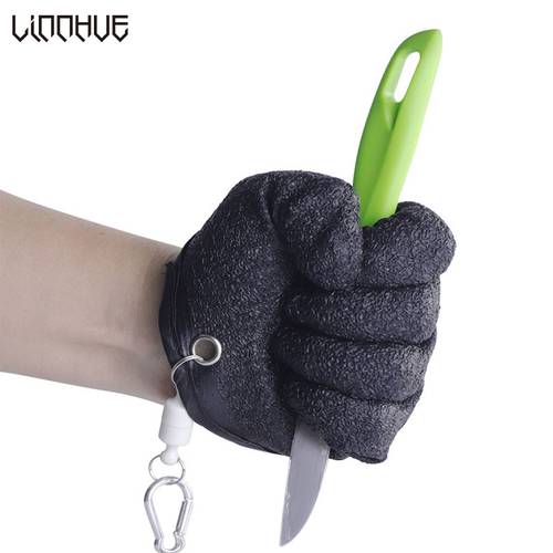 LINNHUE 1Pcs Non Slip Latex Fishing Gloves Outdoor Gloves With Magnet Latex Protact Hand from Puncture Fishing Tool