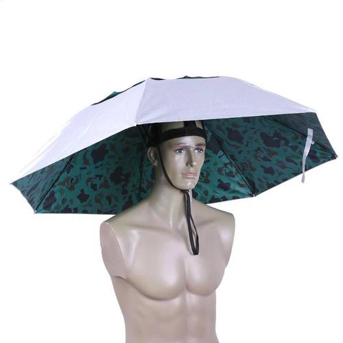 Foldable Fishing Hat Headwear Umbrella Anti-UV Anti-Rain Outdoor Travel Fishing Umbrellas Hat Hiking Beach Cap