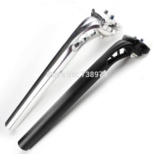 3D forged classic glossy silver/black single speed Road Track Bike seat post 3 hole fixed gear Bicycle seat tube offset seatpost