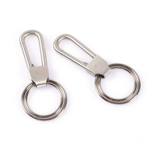 EDC Brass Carabiner Keychains Polished Double Steel Ring Male Ladies Waist Car with a Key Seiko Portable Outdoor Buckle Ring