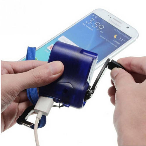 Hand-winding Emergency Charger Portable Dynamo Hand Crank USB for Cell Phone/MP3 Player PDA Phone Power Bank Emergency Charging