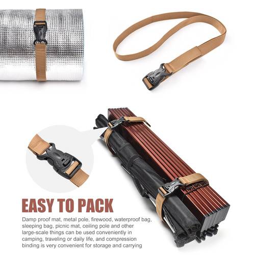 2/4pc Hiking Travel Cargo Storage Belt Luggage Buckle Tied Tighten Outdoor Hiking Tour Strap for Family Outdoor Camping Supplies