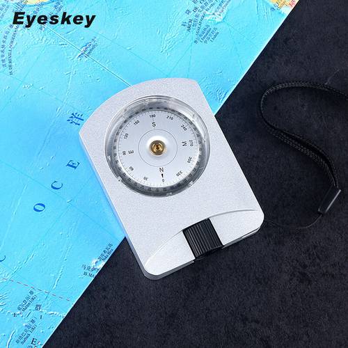 Eyeskey Multifunctional Outdoor Survival Professional Compass Waterproof Aluminum Alloy Material Hand-held Compass Positioning