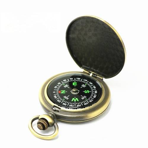 1 PC Vintage Bronze Compass Design Pocket Watch Retro Men&39s Retro Pocket Watch Compass Outdoor Tool