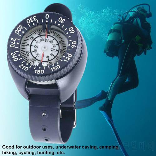 rist Watch Style Waterproof Diving Compass Swimming Water Sport Navigation Tool Luminous Compass Camping Equipment