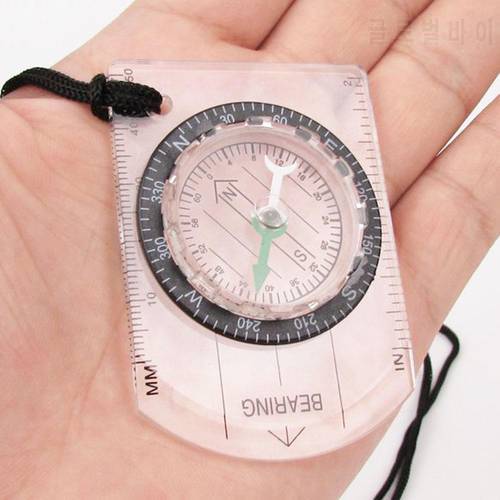 Professional Mini Compass Map Scale Ruler Multifunctional Compass Survival Equipment Accessories Camping Hiking Outdoor V0I6