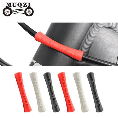 MUQZI 4/8pcs Bike Brake Shift Line Cable Protective Sleeve Bicycle Frame Paintrubber Protector Cover