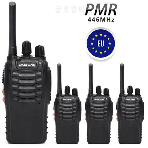 4Pcs Baofeng BF-88E Upgrade of BF-888S Portable WalkieTalkie UHF PMR446 with USB Charger 16CH European Handheld Radio Station
