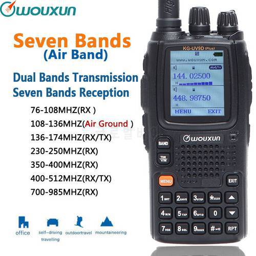 Wouxun KG-UV9D Plus Seven Bands Reception including FM radio and Air Band Cross Band Repeater Classic Circuit