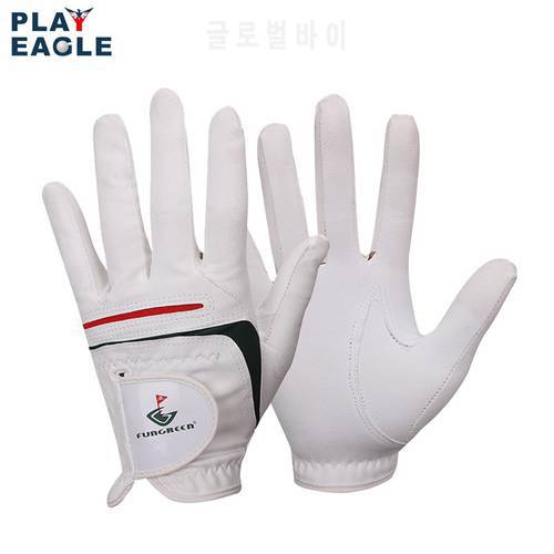 1 Pair Golf gloves for children Outdoor Sport Clothes Fabric Nanometer Gloves Breathable Anti-slipping Gloves white for kids