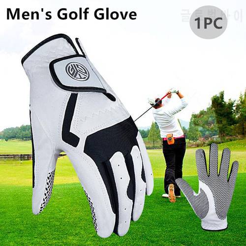 1Pc Men Anti-slip Soft Microfiber Golf Gloves Outdoor Sport Club Breathable Grip Golfer Glove