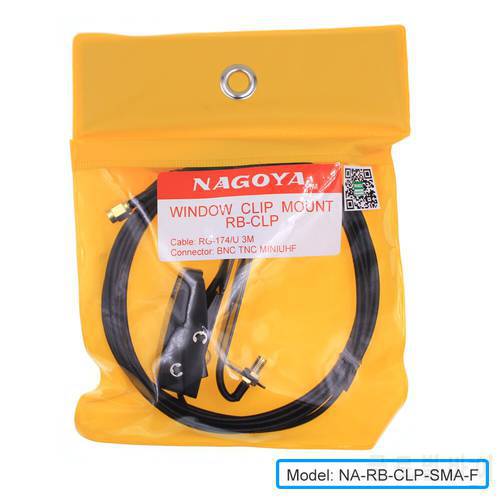 Original NAGOYA RB-CLP Window Clip Mount RG-174/U 3M Cable SMA-Female Connector for TYT TH-UV8000D Talkie Talkie