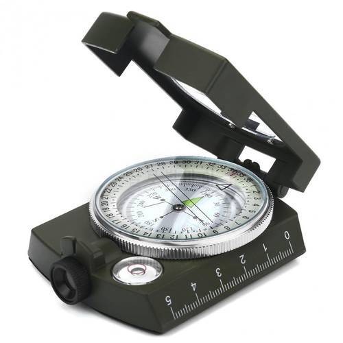Foldable Compass Camping Survival Compass Military Sighting Luminous Lensatic Waterproof Compass Geological Digital Compass