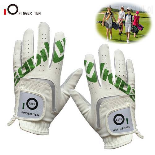 2 Pcs/1 Pair Synthetic Leather Pad Kids Golf Glove Junior Youth Left Right Hand Pair Autumn Warm Size S M L XL