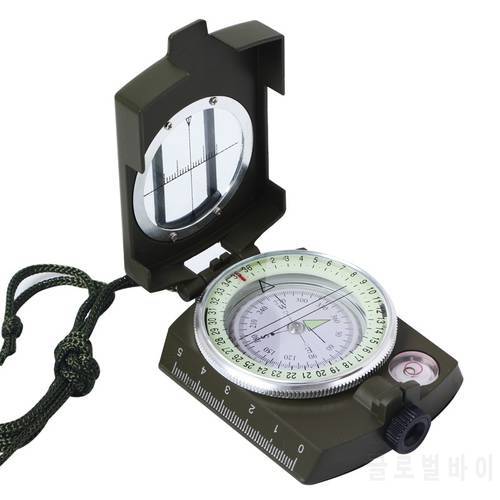 Multifunctional compass Full metal professional military aiming compass Inclinometer camping outdoor compass with bubble level