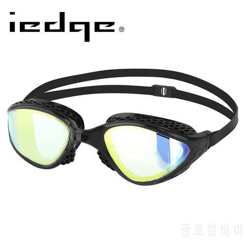 LANE4 Iedge Swimming Goggles Mirror Lenses Patented Gaskets Triathlon Open Water UV Protection for Adults Women Men VG-945