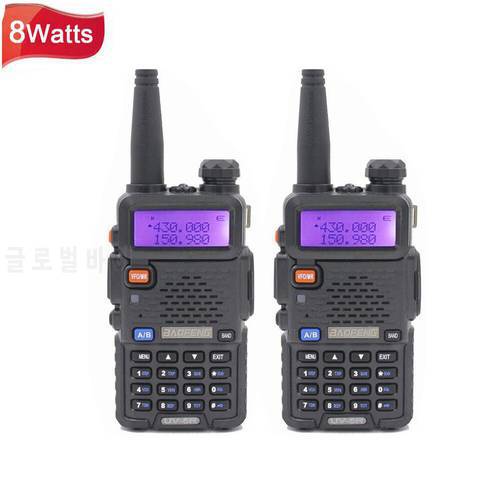 2PCS 8W Baofeng UV-5R Walkie Talkie Baofeng UV5R Walkie-Talkie Hunting Radio UV-5R Baofeng