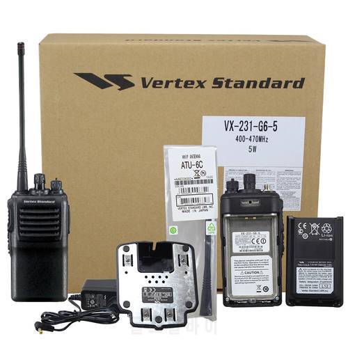 VX-231 VHF/UHF Portable Two Way Radio Replace for Vertex Standard VX-231 VX-261 VX-351 Walkie Talkie with Li-ion Battery Charger