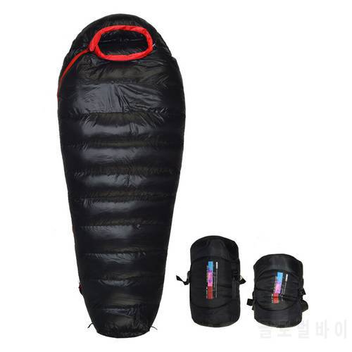 400g-1800g Goose Down Ultra-Light Keep warm Outdoor Camping Traveling Hiking Down Sleeping Bag Nylon Mummy Envelope Sleeping Bag