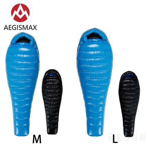 AEGISMAX G Goose Down Mummy Type Sleeping Bag Adult Outdoor Camping Ultralight Can Be Spliced Nylon Bag