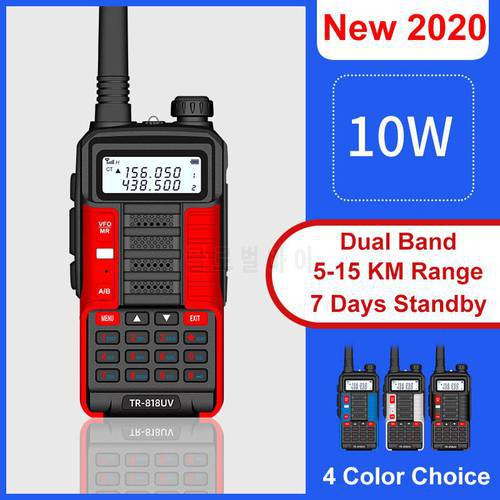 Two Way Radio Walkie Talkies Long Range Baofeng TR-818UV 10W 128CH Portable Ham CB Radio Station 2 Way Radio VHF UHF Transceiver