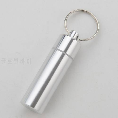 Waterproof Aluminum Alloy Toothpick Box Portable Medicine Case Capsule Container Bottle Holder Outdoor Cotton swab Case Keychain