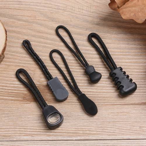 5 Pcs Zipper Pull Puller End Fit Ropes Tag Fixer Zip Cord Tab Replacement Clip Broken Buckle Travel Bag Suitcase Tent Backpack