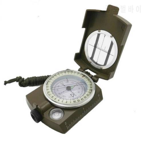 Multifunctional Compass for Outdoor Use, Metal with Luminous Tatical Militar Acessories Pointing Guide Truck Survival Gear