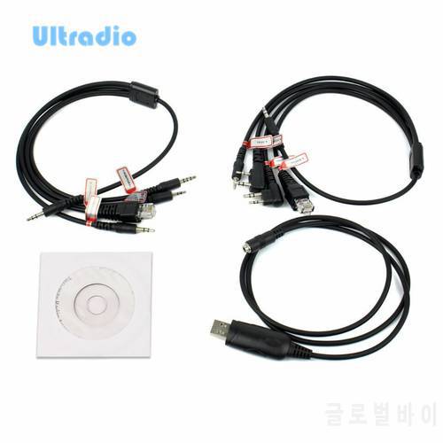 Ultradio 8in1 USB Programming Program Cable For K enwood/ Hytera TC-500/M o torala Radios/K enwood/M otorola Car Radio/ICOM