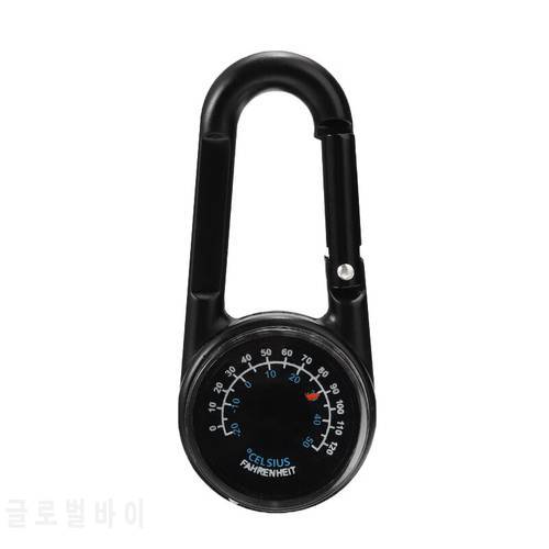 Multifunctional Compass 3-in-1 Carabiner Thermometer Compasses Mini Metal Keychain for Hiking Climbing Camping Travel