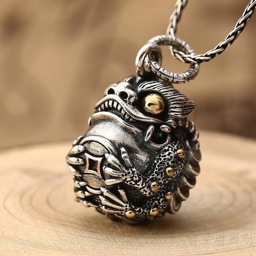 EDC 925 Silver with Brass Knife Beads A Pendant Paracord Outdoor DIY Decorations 925 Silver with Brass Camping Gear EDC Tools