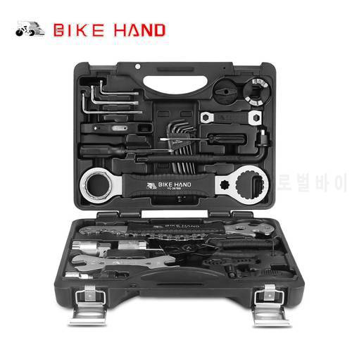 BIKE HAND Bicycle Professional Maintenance Toolbox 18 in 1 Combination Suit YC-721-CN Multi-function Case Repair