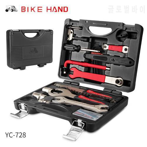 BIKE HAND Multi-function Tool Case Professional Maintenance box Bicycle Repair 18 in 1 Combination Suit YC-728