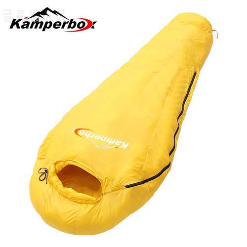 Kamperbox Sleeping Bag Winter for Camping Outside, Ultralight Sleeping Bag Synthetic CW300