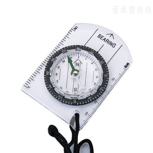All in One Compass Outdoor Hiking Camping Baseplate Professional Mini Map Scale Ruler Multifunctional Equipment Guiding Tool