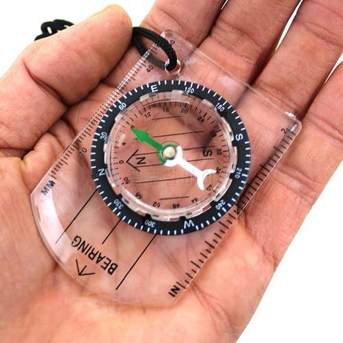 All In One Outdoor Hiking Camping Compass Map Ruler Mini Ruler hiking gear