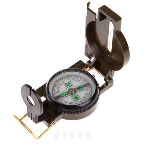 Portable Folding Army Green Lens Compass American Military Multifunction Mini Camping Climbing Outdoor Campass Tool Dropshipping