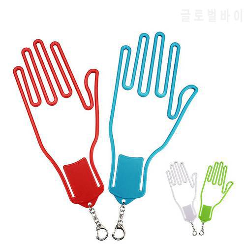 1 Pcs Golf Glove Holder With Key Chain Plastic Glove Rack Dryer Hanger Stretcher 8 Colors