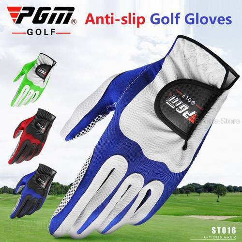 Pgm 2021 Men Golf Gloves Left Hand Outdoor Training Clubs Gloves Men&39s Anti-Slip Granules Sports Mittens Breathable 1Pcs