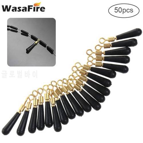 50pcs Drift Fishing Floats Seat Copper Head Rubber Bobber For Led Fishing Float Rotation Buoy Seat Fishing Tool Accessories